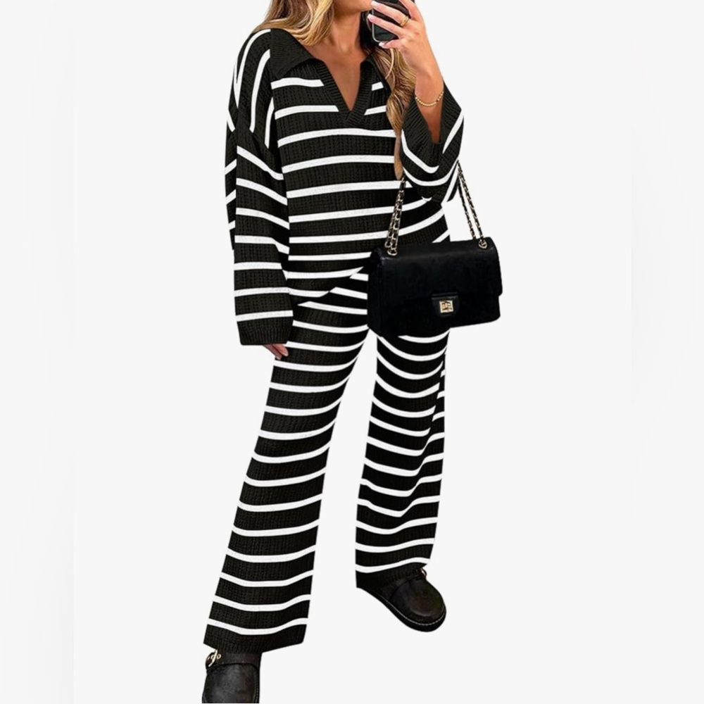 ZESICA 2 Pc Sweater Lounge Set
